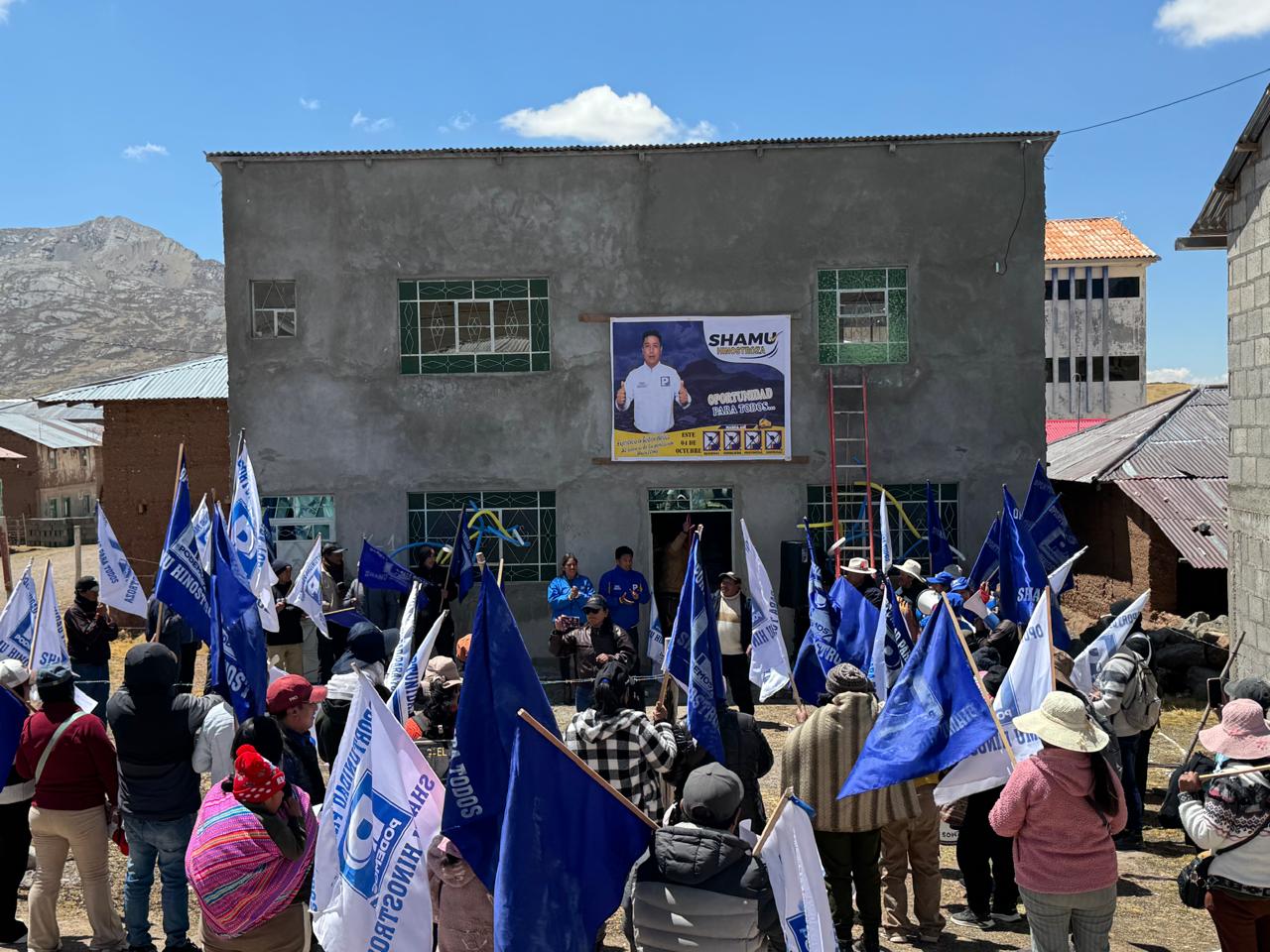 Inauguración del local de campaña de Podemos Perú en Los Andes de Pucará